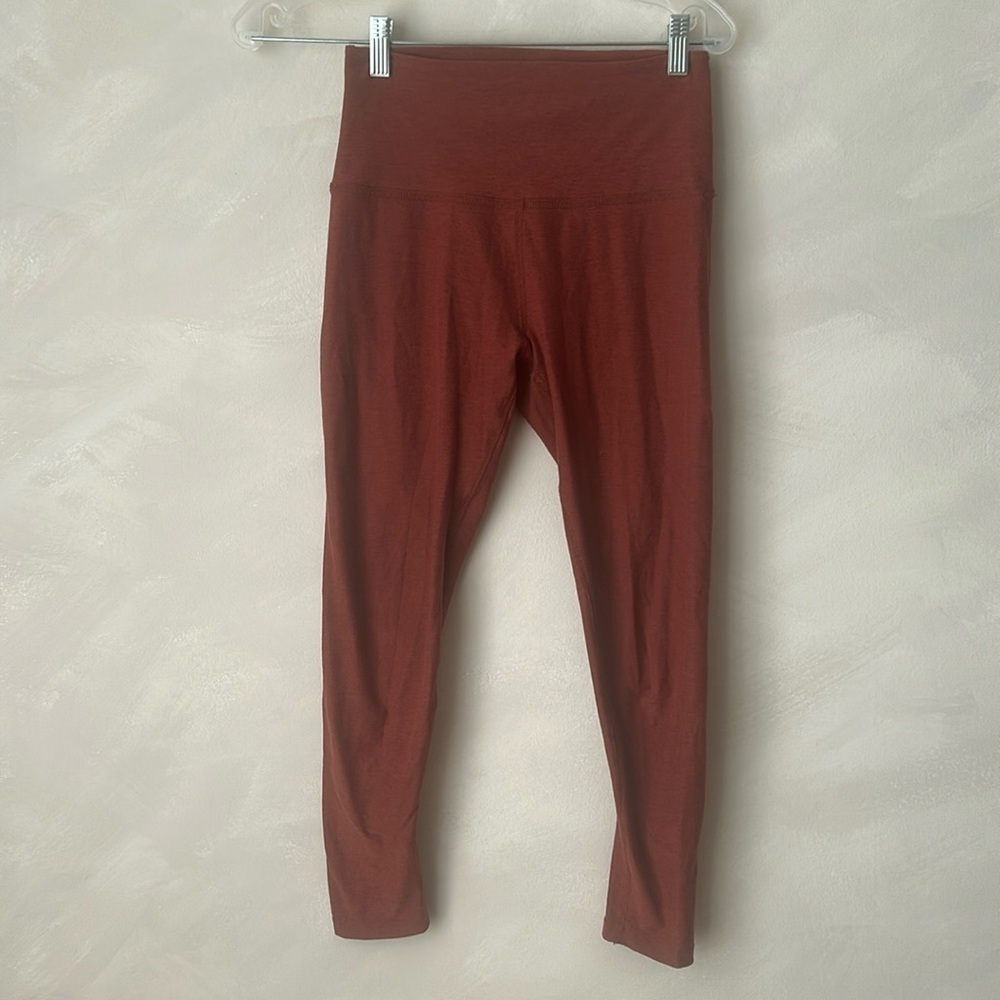Beyond Yoga spacedye leggings orange rust red size small cropped